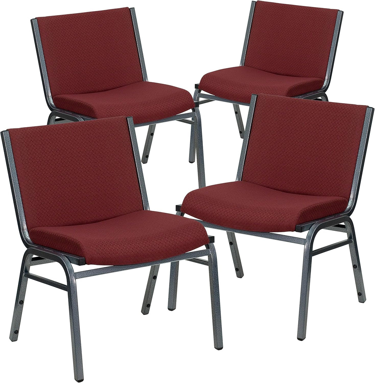 Burgundy Fabric Stack Chair M8899