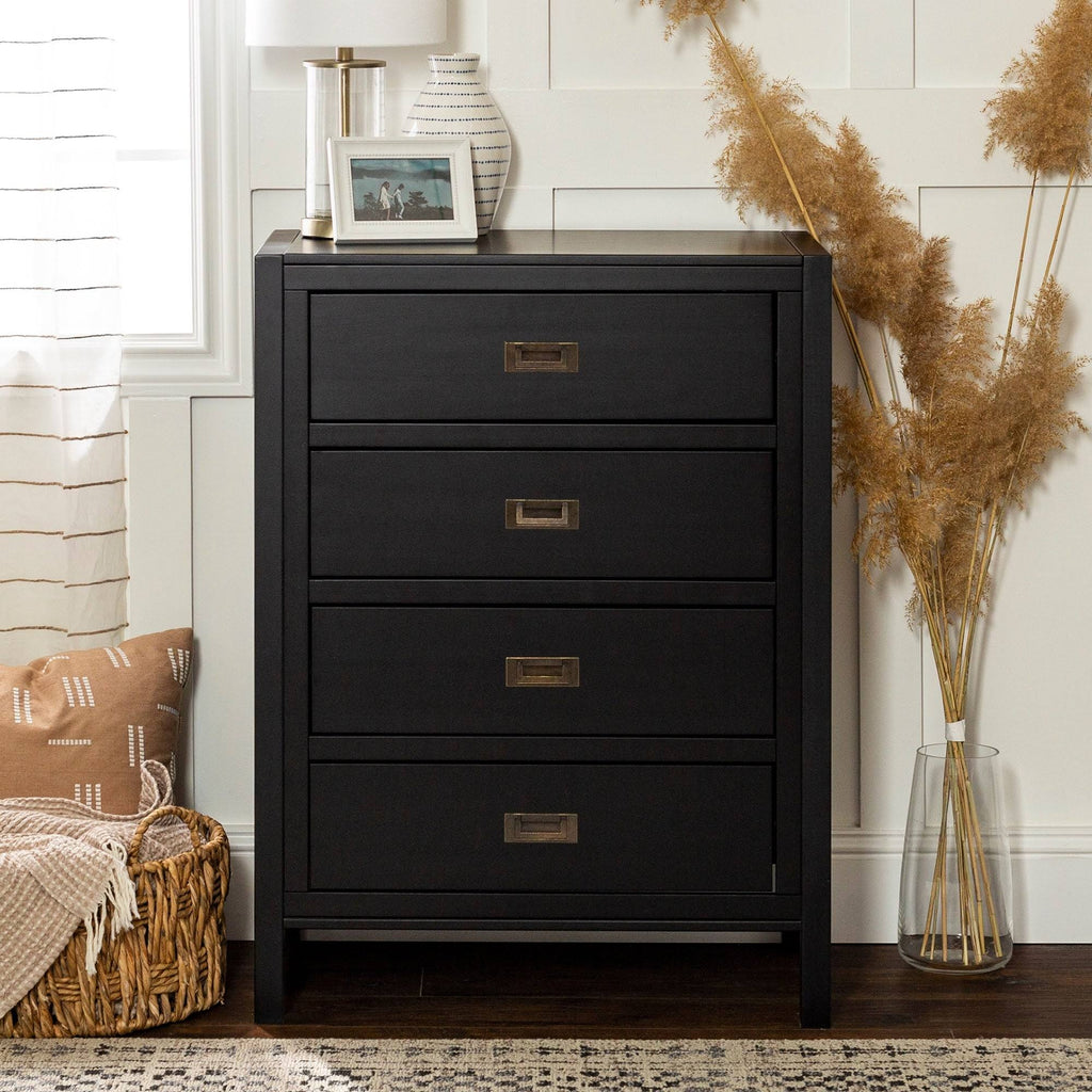 Black 4-Drawer Storage Chest J9021