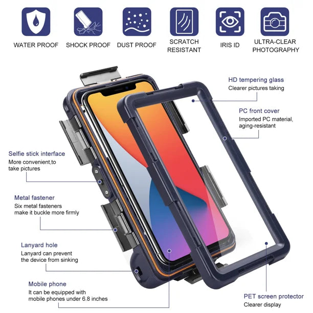 Waterproof Protective Case for Oppo F9 (F9 Pro) and Phones Up to 6.9 Inch Q763