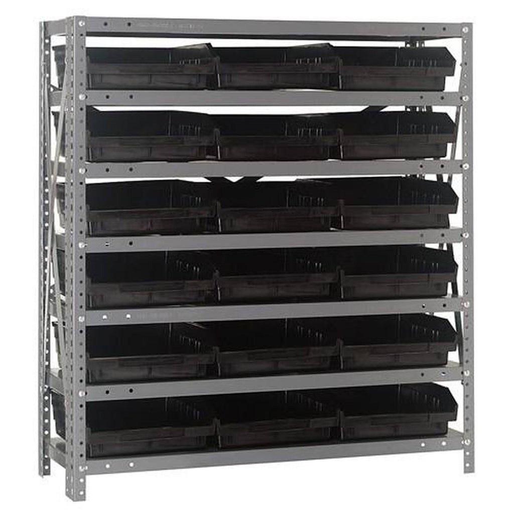 Black 18 Bin Shelving System X477
