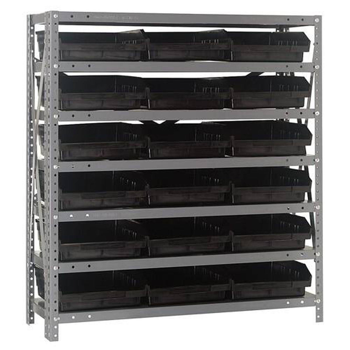 Black 18 Bin Shelving System X477