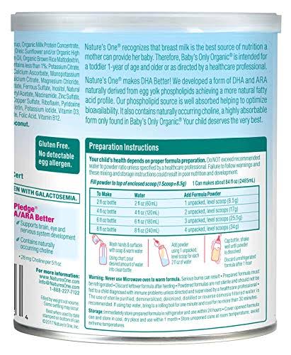 12.7oz 6 Pack Organic Toddler Formula Z2355