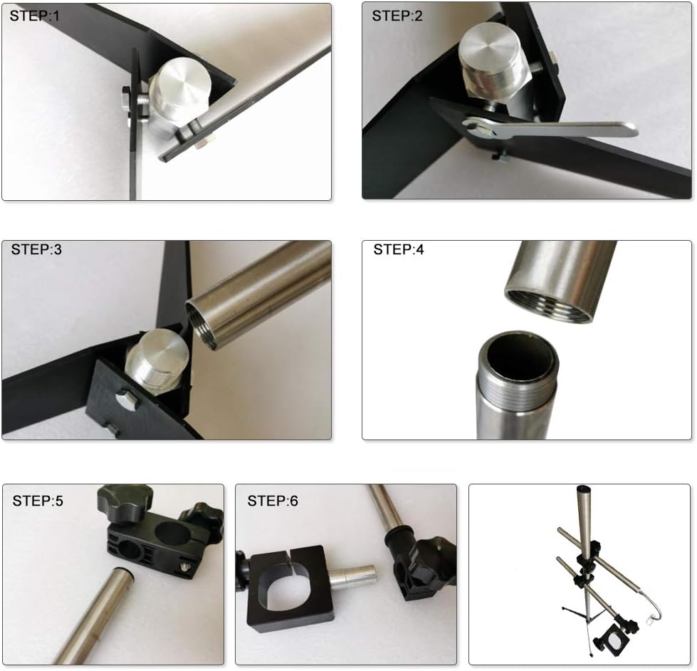 Universal Adjustable Holder Stand Freestanding Brackets Stainless Steel E589