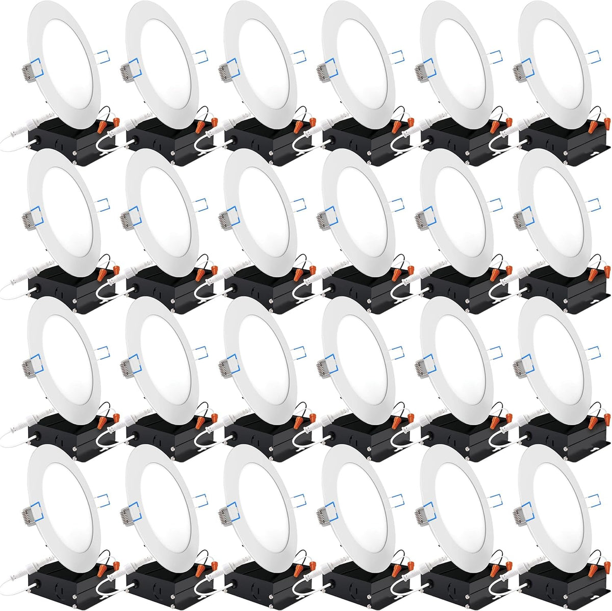 24 Pack 6 Inch Ultra Thin LED Recessed Ceiling Lights A782