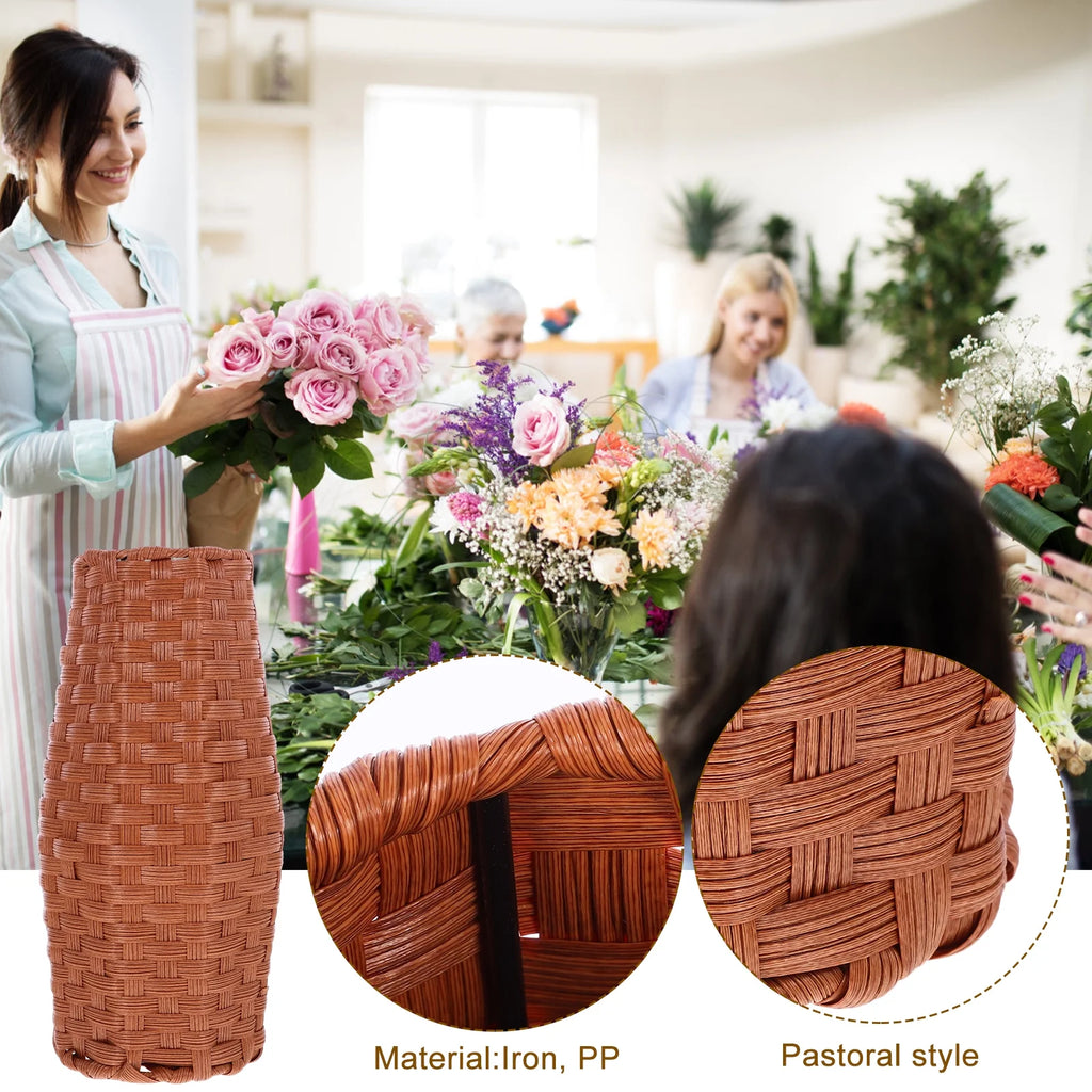 Artificial Flower Basket Vase Y636