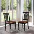 Black Faux Leather Dining Chairs Set of 2 U56802
