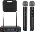 Wireless Microphone System Metal UHF Dual Handheld 20 Channels L42158