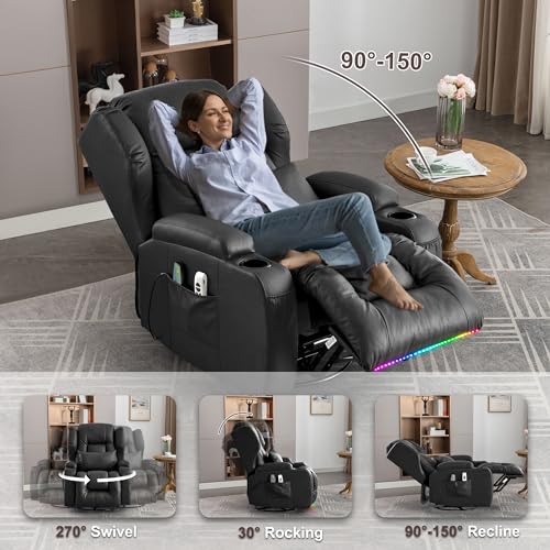 Brown Velvet Power Recliner Sofa with Massage & Heat E3792