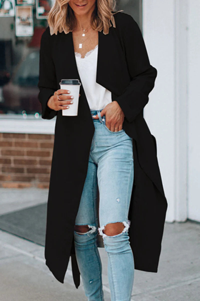 Casual Solid Outerwear Z383