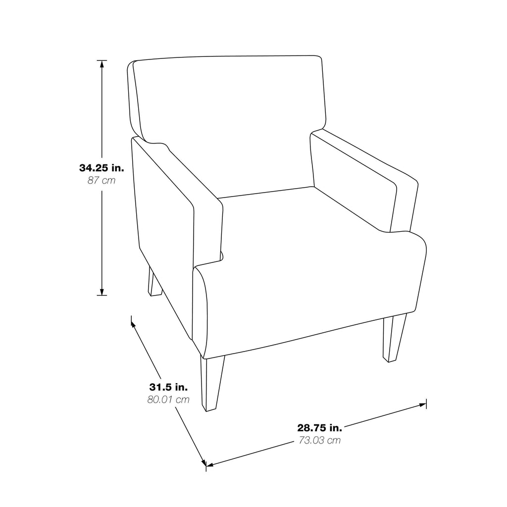 Multi-Color Fabric Armchair with Solid Wood Legs N71291