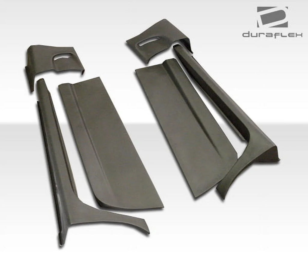 6 Piece Duraflex Side Skirts Rocker Panels with Doorcaps F448
