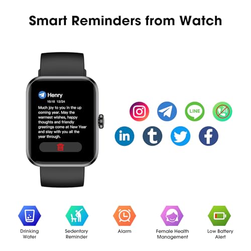 Fitness Tracker Watch with Heart Rate, Blood Oxygen Sleep Monitor, 5ATM Waterproof Pedometer G693087