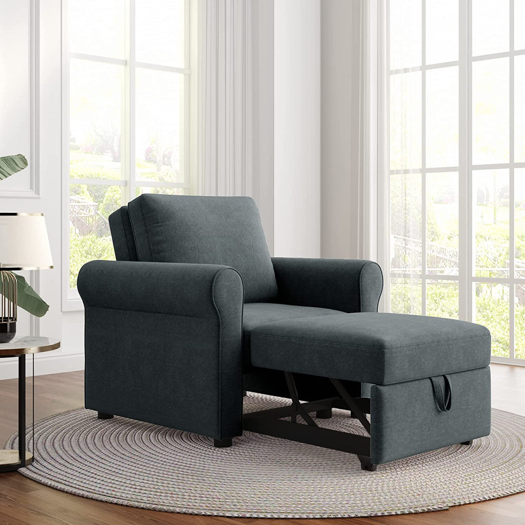 Dark Blue 3-In-1 Single Sofa Bed Y756
