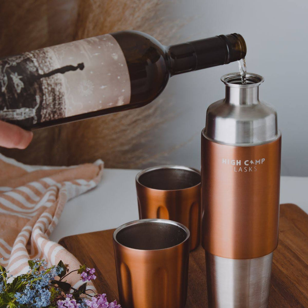 Brushed Stainless 750ml Flask Q894