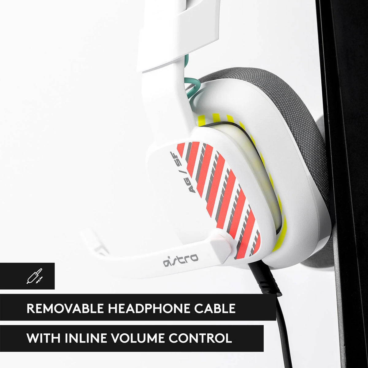 White Wired Gaming Over-Ear Headset with Boom Microphone X355