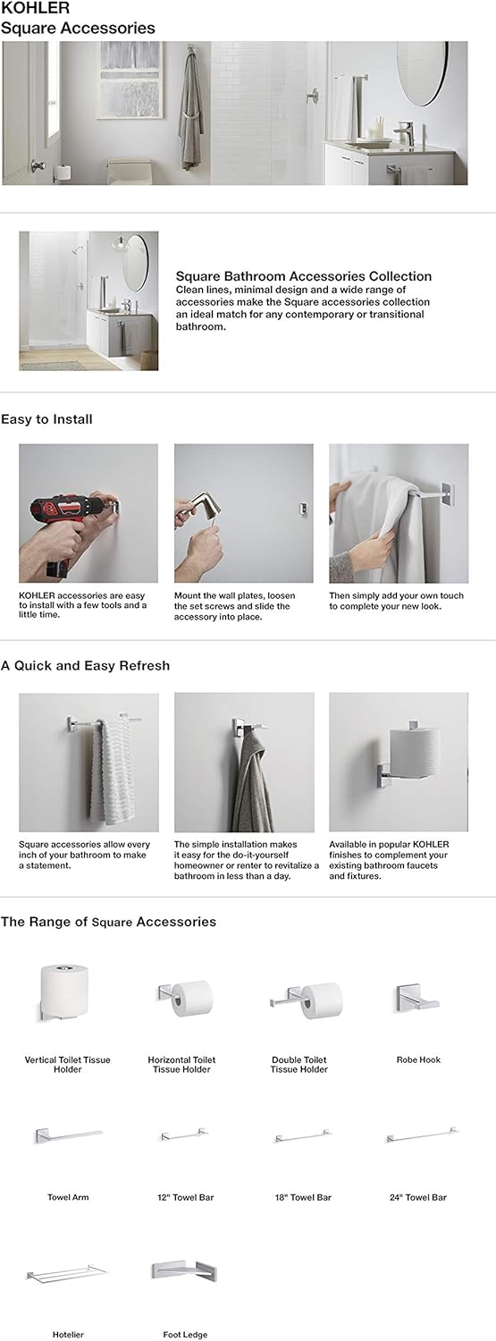 Square Grab Bar, Vibrant Brushed Nickel I78864