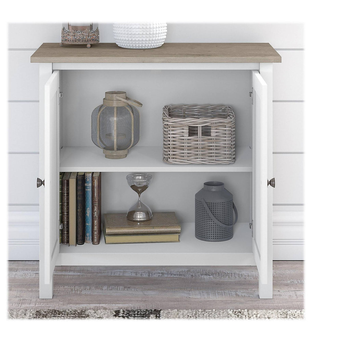 L Shaped Computer Desk with 5 Shelf Bookcase U67791
