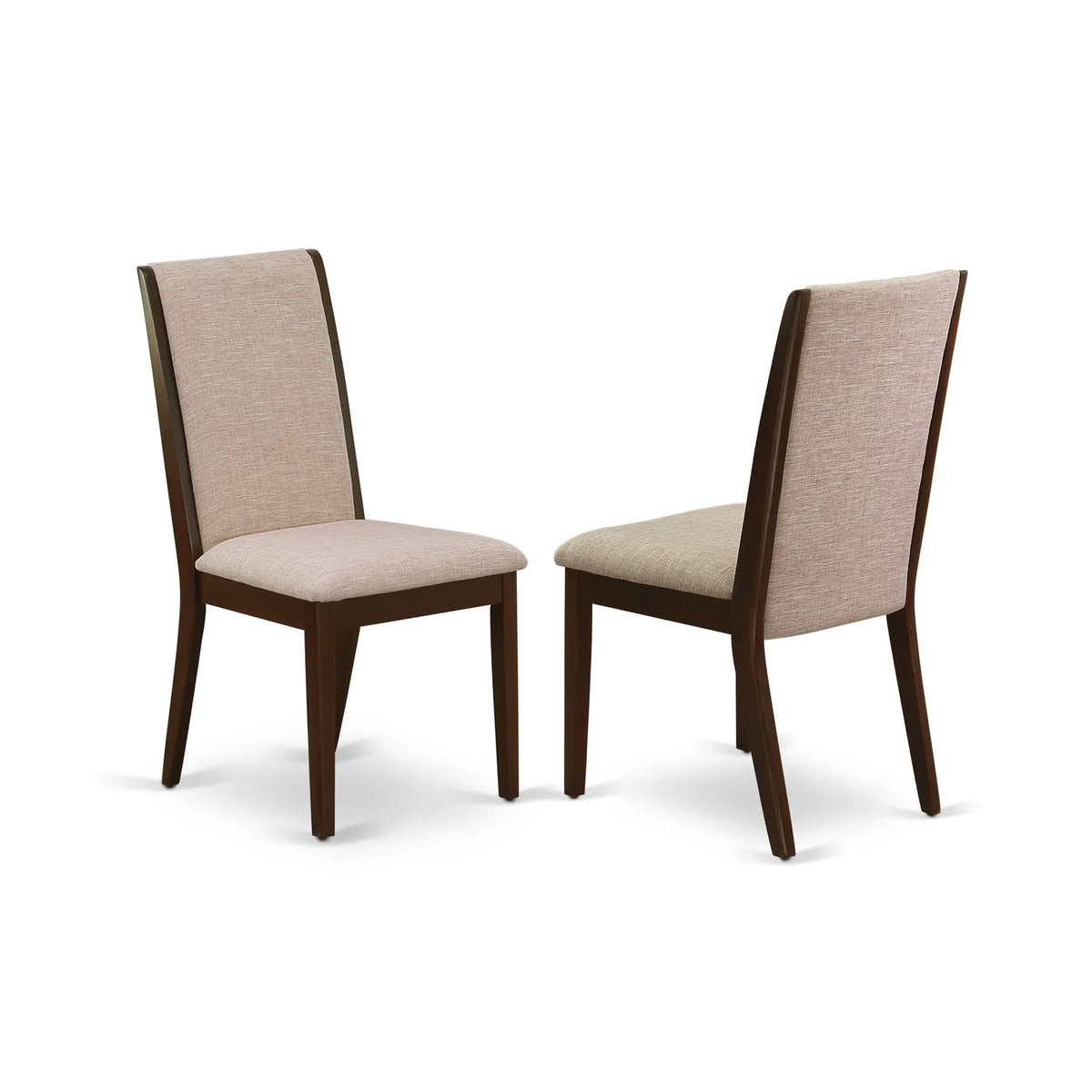 Fabric Dining Chairs Mahogany Brown Set of 2 B775983