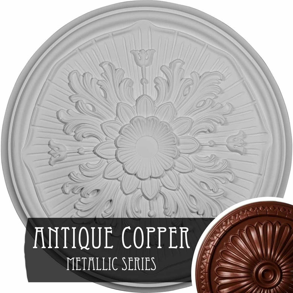 15 3/4x22OD x 5/8x22P Ceiling Medallion, Hand-Painted K655