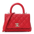 Quilted Lizard Embossed Extra Mini Flap Red C597
