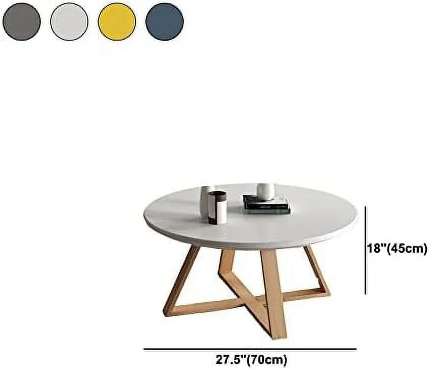 Solid Wood Round Pedestal Side End Table U45699