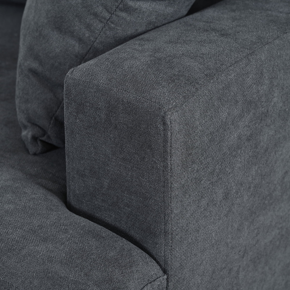 Gray 3 Seat Sofa with Removable Cushions and 2 Pillows J3981