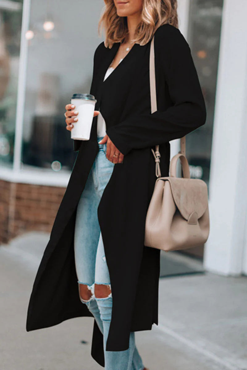 Casual Solid Outerwear Z383