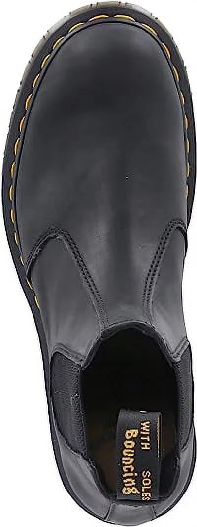 Black Leather Chelsea Boots O5042