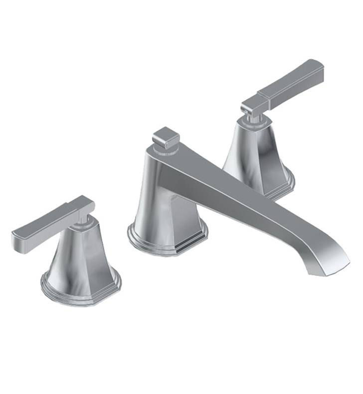 Double Handle Widespread Roman Tub Faucet in Unfinished Brass Trim V220971