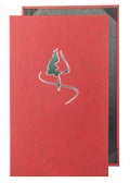 Deep Red Plush Casebound Menu W4792