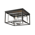 Brown 4-Light Flush Mount Fixture S208264
