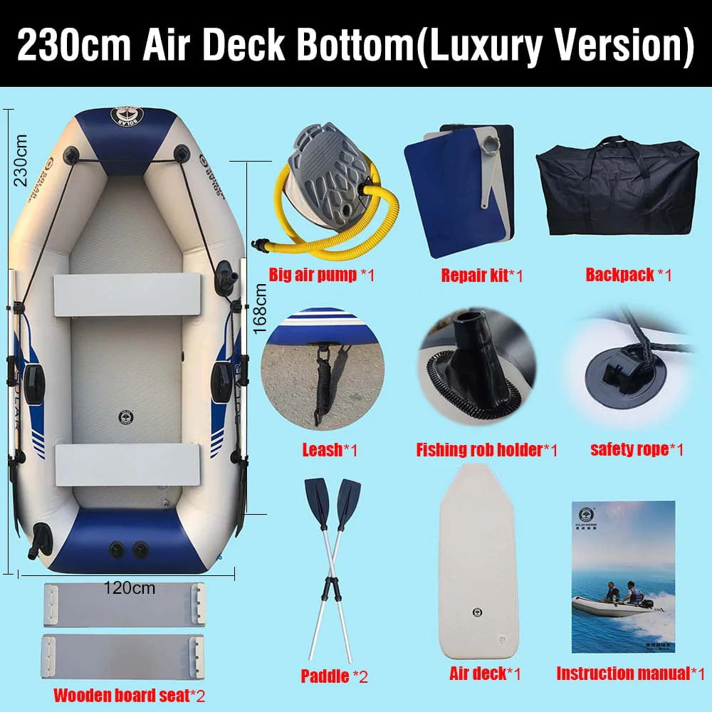 3 Person PVC Inflatable Rowing Boat Y720244