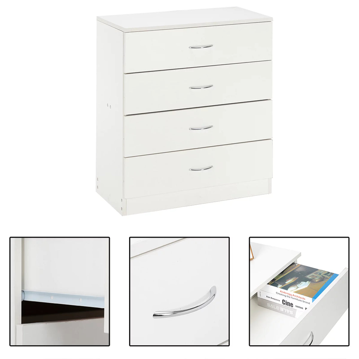 White 4 Drawer Dresser Chest C565579