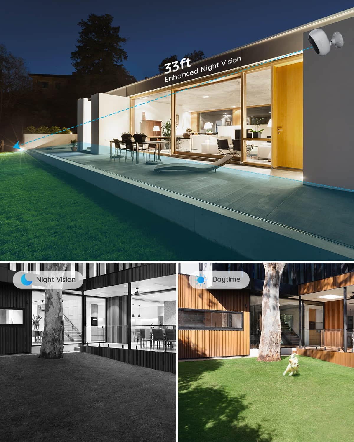 Wireless Security Camera Outdoor, Battery Solar Powered with 1080P HD, Night Vision, Two-Way Talk, 2.4GHz WiFi B224648