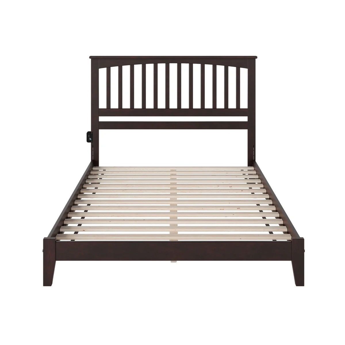 King Platform Bed with Open Foot Board in Espresso I4580