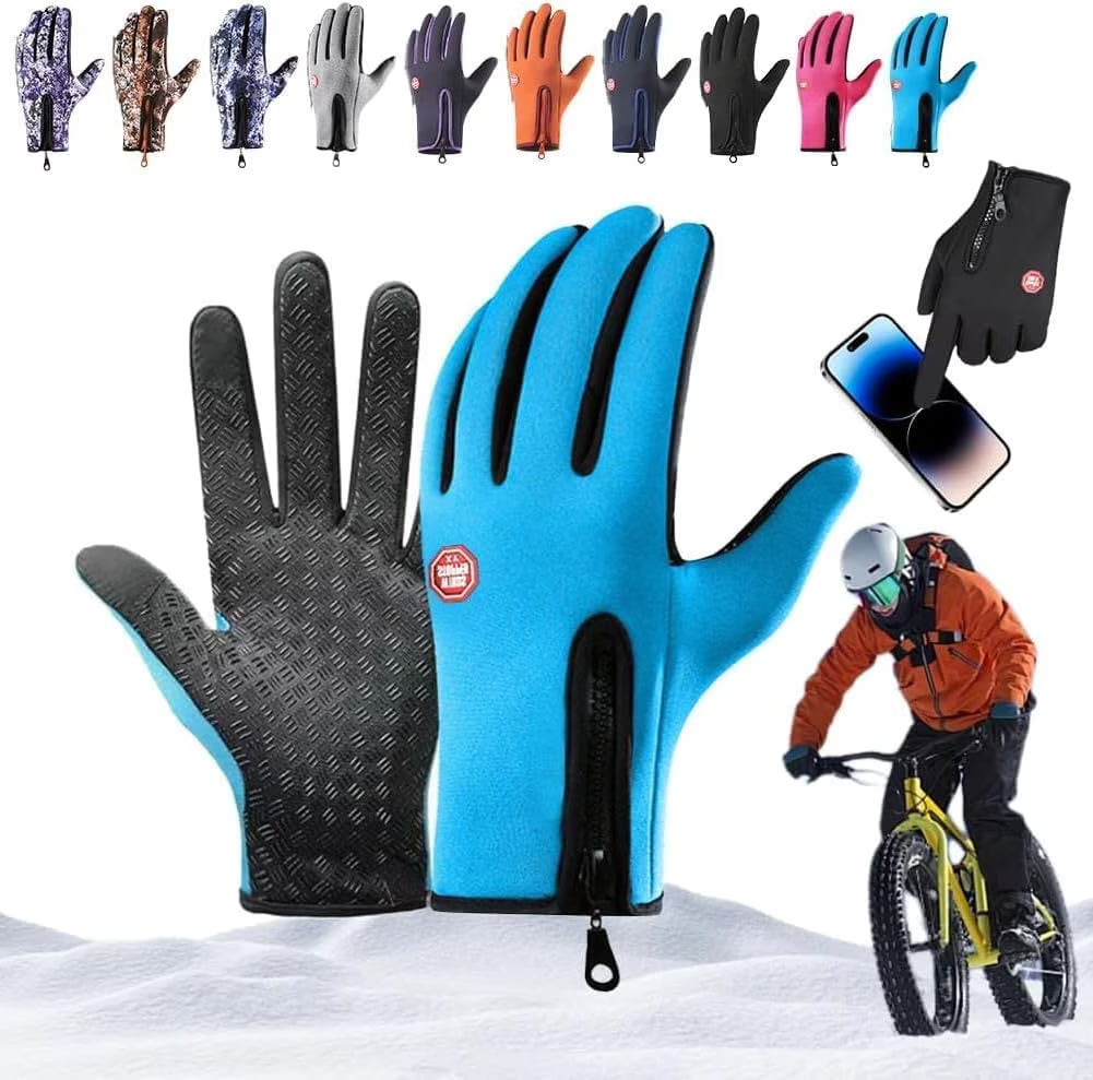 Waterproof Windproof Thermal Touchscreen Gloves with Non-Slip Grip H717