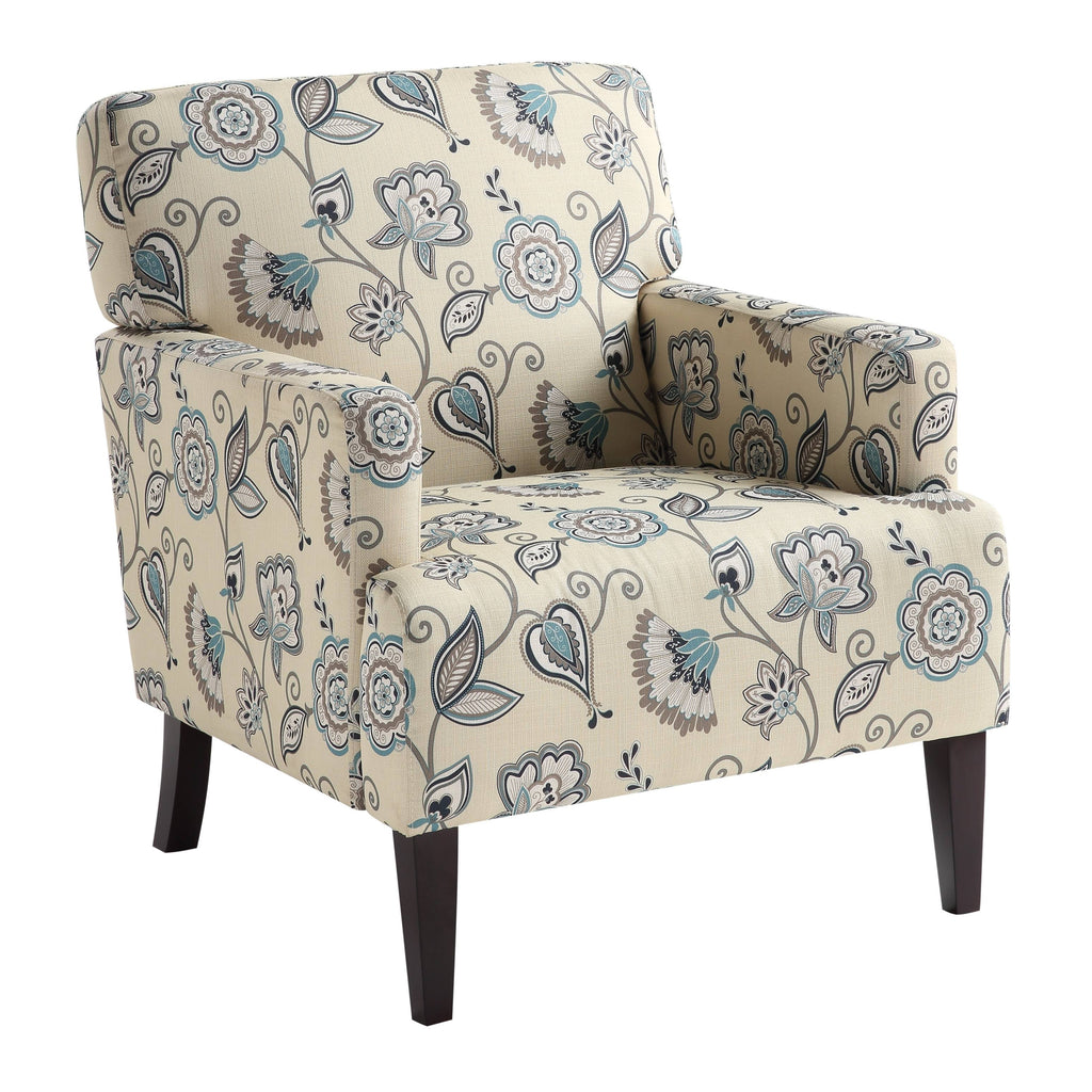 Multi-Color Fabric Armchair with Solid Wood Legs N71291
