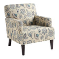 Multi-Color Fabric Armchair with Solid Wood Legs N71291
