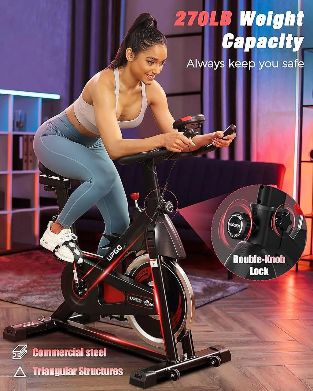Indoor Cycling Bike with Ipad Mount F836