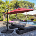 Red Solar Cantilever Umbrella H2100