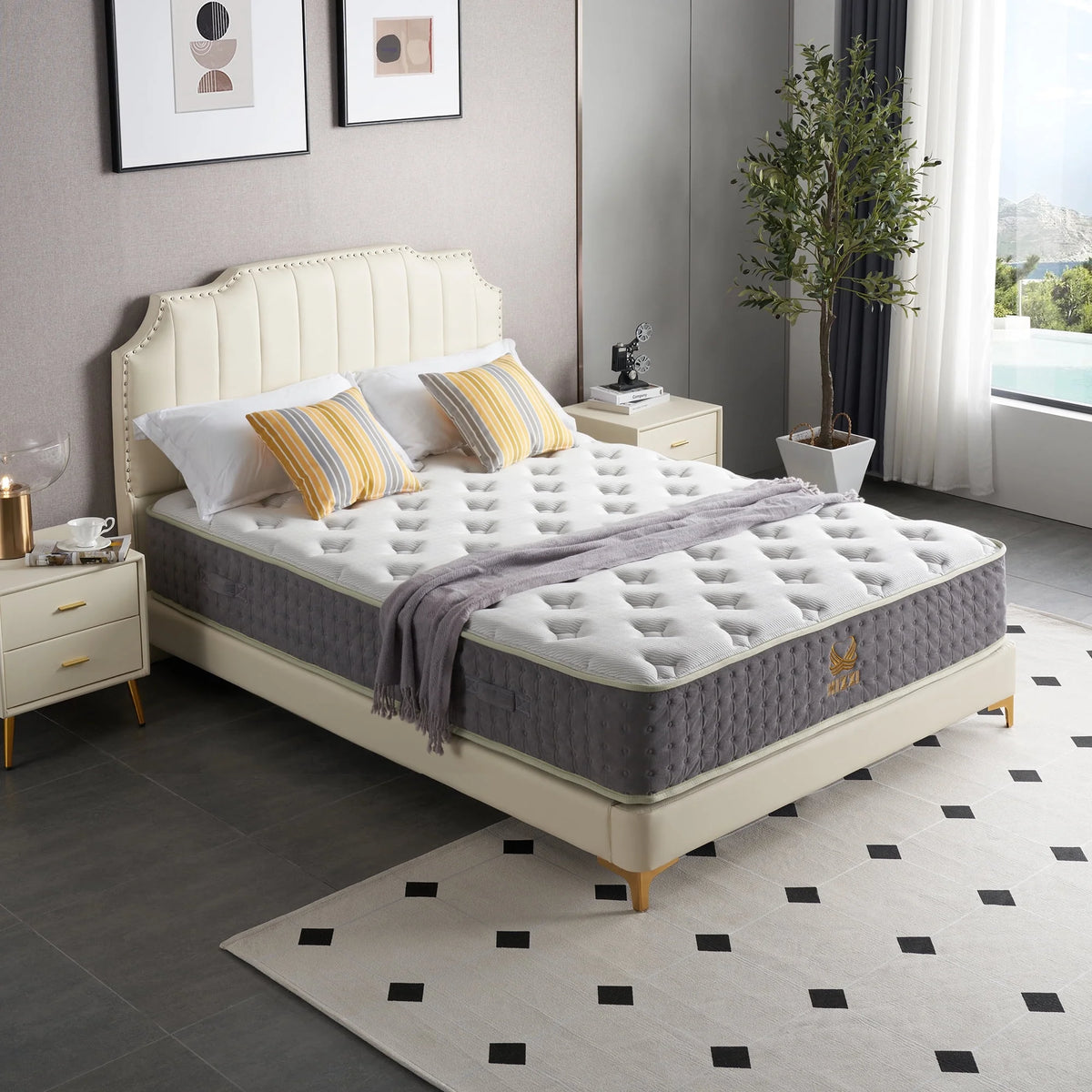 12 Inch Medium-Firm Hybrid Mattress with Cooling Gel Memory Foam F648727