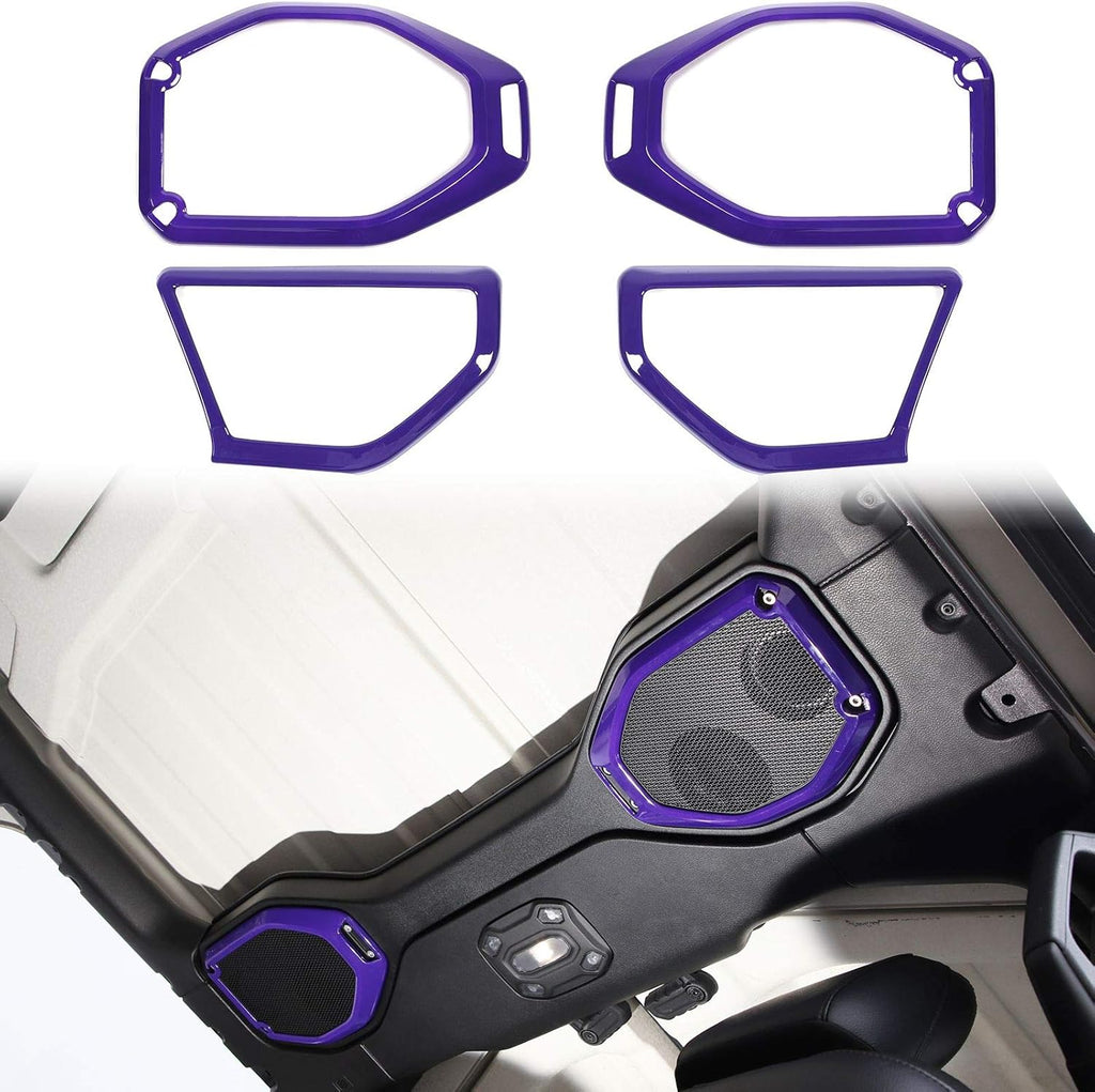 ABS Blue Speaker Audio Trim for Jeep Wrangler JL Gladiator JT F1813