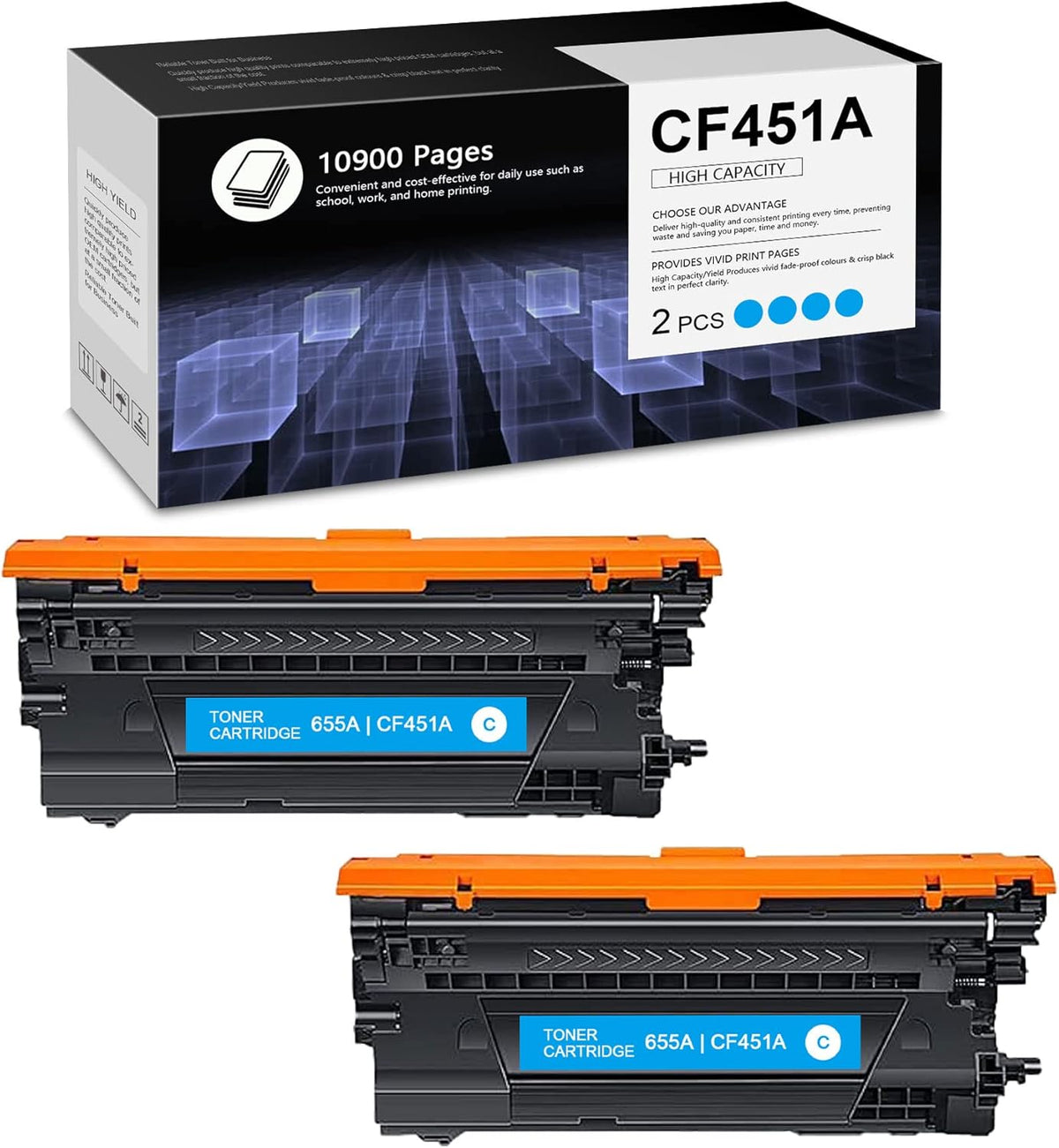 2 Pack Cyan Toner Cartridge F247
