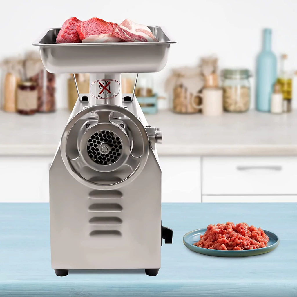 Commercial Electric Meat Grinder Stainless Steel 1100W F65271