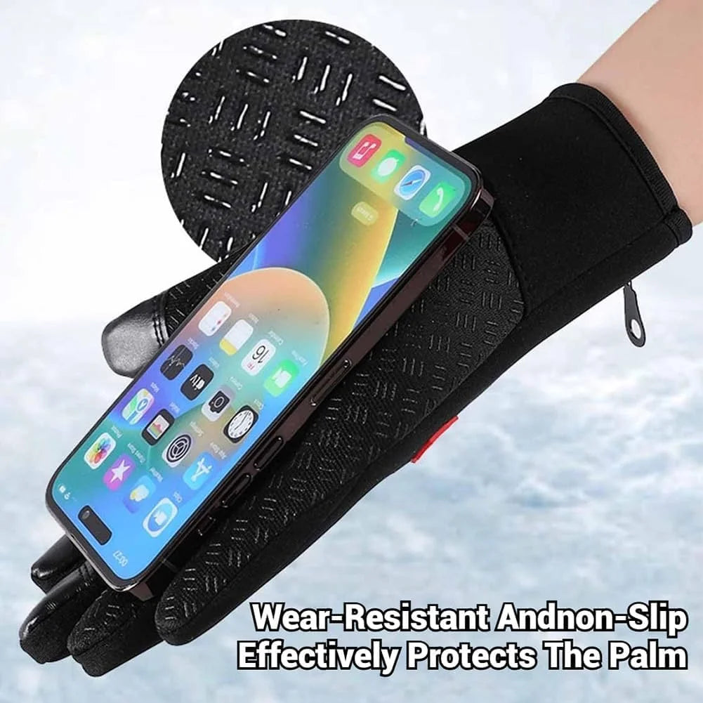 Waterproof Windproof Thermal Touchscreen Gloves with Non-Slip Grip H717