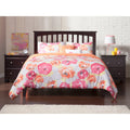 King Platform Bed with Open Foot Board in Espresso I4580
