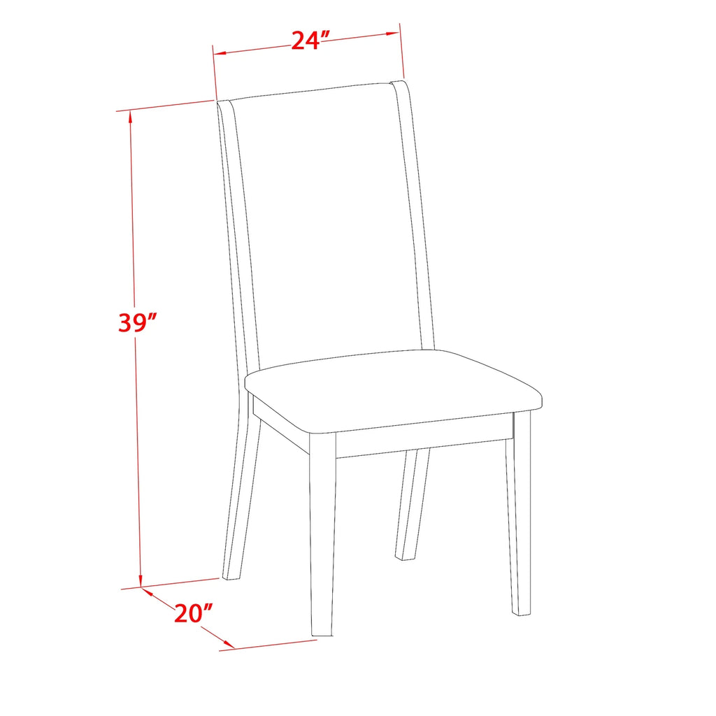 Fabric Dining Chairs Mahogany Brown Set of 2 B775983